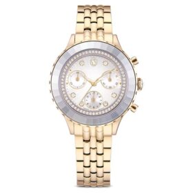 Reloj Octea Chrono de fabricación suiza, pulsera metálica, tono dorado, acabado en tono dorado champán