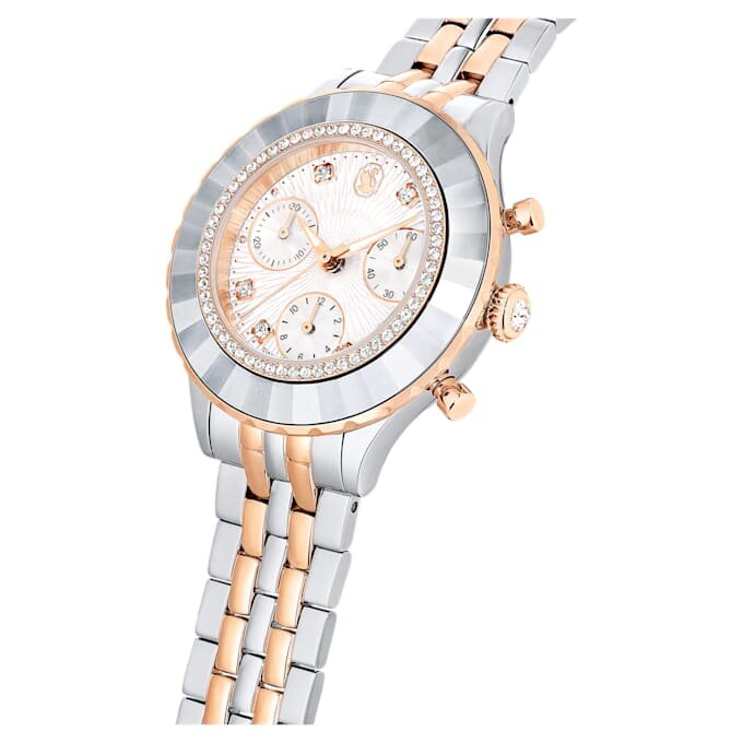 Reloj Octea Chrono de fabricación suiza, pulsera metálica, tono oro rosa, acabado de metales combinados Reloj Octea Chrono de fabricación suiza, pulsera metálica, tono oro rosa, acabado de metales combinados