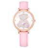 Reloj Teddy de fabricación suiza, correa de piel, rosa, acabado en tono oro rosa Reloj Teddy de fabricación suiza, correa de piel, rosa, acabado en tono oro rosa