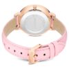 Reloj Teddy de fabricación suiza, correa de piel, rosa, acabado en tono oro rosa Reloj Teddy de fabricación suiza, correa de piel, rosa, acabado en tono oro rosa