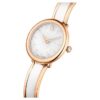 Reloj tipo brazalete Crystalline, fabricación suiza, correa metálica, blanco, acabado en tono oro rosa Reloj tipo brazalete Crystalline, fabricación suiza, correa metálica, blanco, acabado en tono oro rosa