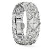 Reloj tipo brazalete Curiosa con pulseras de cristales, tono plateado, acero inoxidable Reloj tipo brazalete Curiosa con pulseras de cristales, tono plateado, acero inoxidable