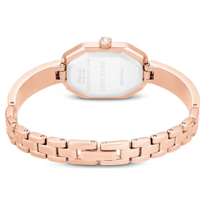 Reloj tipo brazalete Dextera de fabricación suiza, correa metálica, rosa, chapado en tono oro rosa Reloj tipo brazalete Dextera de fabricación suiza, correa metálica, rosa, chapado en tono oro rosa