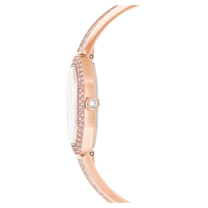 Reloj tipo brazalete Dextera de fabricación suiza, correa metálica, rosa, chapado en tono oro rosa Reloj tipo brazalete Dextera de fabricación suiza, correa metálica, rosa, chapado en tono oro rosa