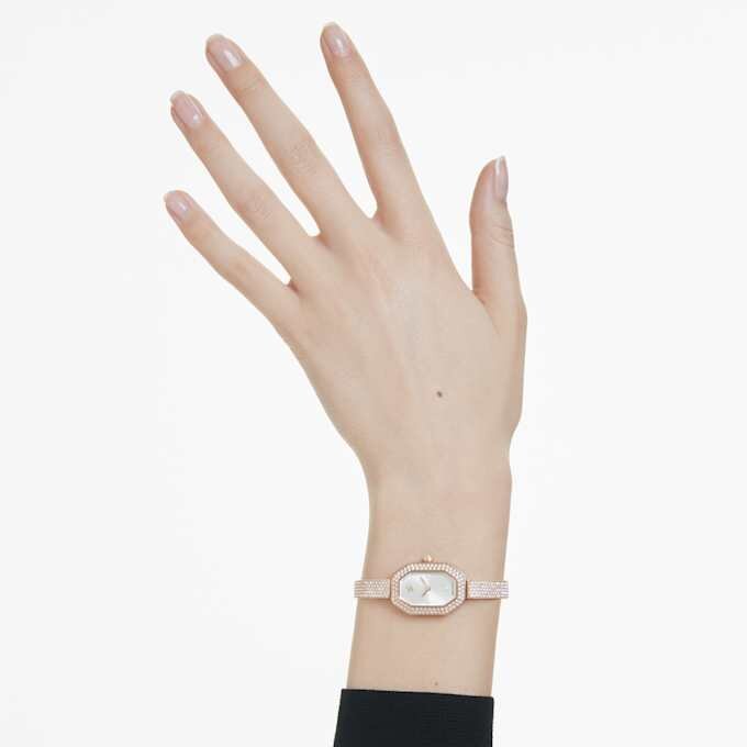 Reloj tipo brazalete Dextera de fabricación suiza, correa metálica, tono oro rosa, acabado en tono oro rosa Reloj tipo brazalete Dextera de fabricación suiza, correa metálica, tono oro rosa, acabado en tono oro rosa