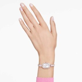 Reloj tipo brazalete Dextera de fabricación suiza, pulsera metálica, tono dorado, acabado en tono dorado champán