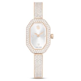 Reloj tipo brazalete Dextera de fabricación suiza, pulsera metálica, tono dorado, acabado en tono dorado champán
