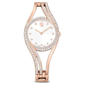 Reloj tipo brazalete Hyperbola, fabricado en Suiza, brazalete metálico, tono oro rosa, acabado en tono oro rosa