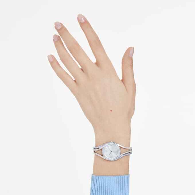 Reloj tipo brazalete Hyperbola, fabricado en Suiza, brazalete metálico, tono plateado, acero inoxidable Reloj tipo brazalete Hyperbola, fabricado en Suiza, brazalete metálico, tono plateado, acero inoxidable