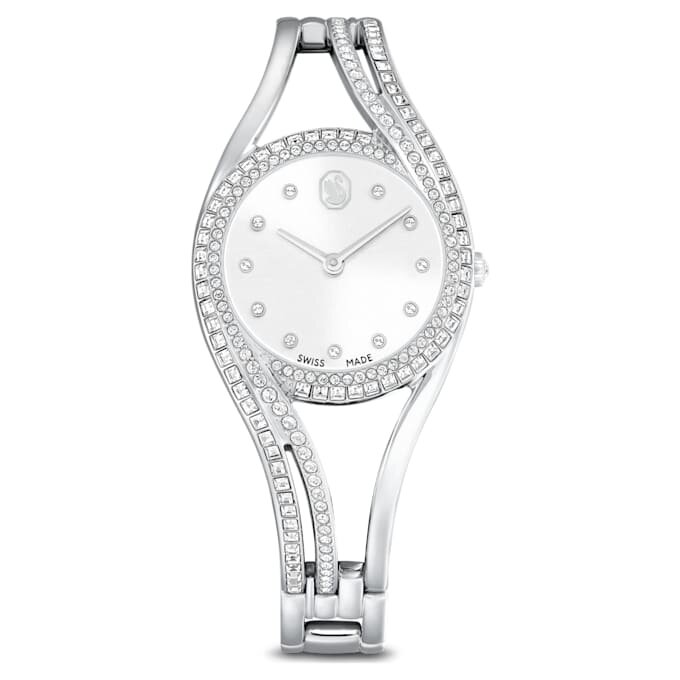 Reloj tipo brazalete Hyperbola, fabricado en Suiza, brazalete metálico, tono plateado, acero inoxidable Reloj tipo brazalete Hyperbola, fabricado en Suiza, brazalete metálico, tono plateado, acero inoxidable