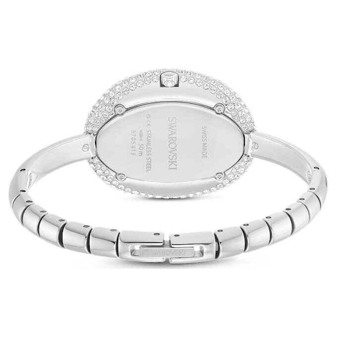 Reloj tipo brazalete Imber de fabricación suiza, pulsera de metal, tono plateado, acero inoxidable Reloj tipo brazalete Imber de fabricación suiza, pulsera de metal, tono plateado, acero inoxidable