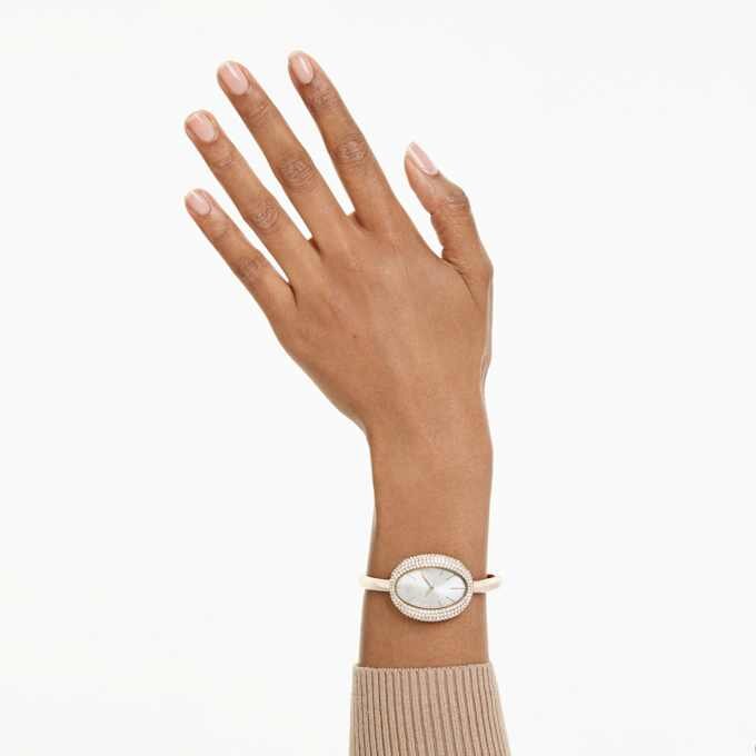 Reloj tipo brazalete Imber, fabricado en Suiza, brazalete de metal, tono dorado, acabado en tono dorado champán Reloj tipo brazalete Imber, fabricado en Suiza, brazalete de metal, tono dorado, acabado en tono dorado champán
