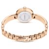 Reloj tipo brazalete Matrix, fabricado en Suiza, con pulsera de cristales, blanco, acabado en tono oro rosa Reloj tipo brazalete Matrix, fabricado en Suiza, con pulsera de cristales, blanco, acabado en tono oro rosa