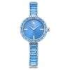 Reloj tipo brazalete Matrix, fabricado en Suiza, con pulseras de cristales, azul, acero inoxidable Reloj tipo brazalete Matrix, fabricado en Suiza, con pulseras de cristales, azul, acero inoxidable