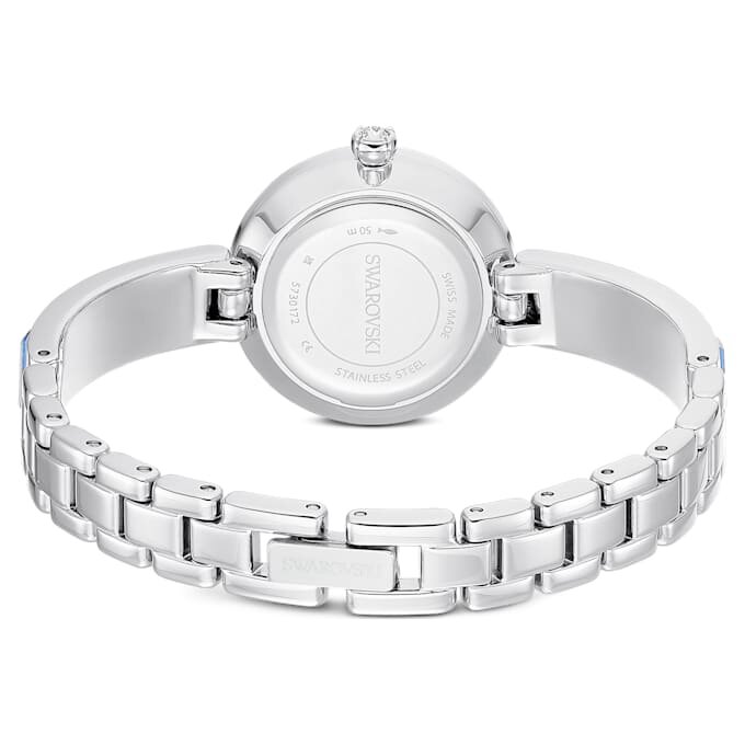 Reloj tipo brazalete Matrix, fabricado en Suiza, con pulseras de cristales, azul, acero inoxidable Reloj tipo brazalete Matrix, fabricado en Suiza, con pulseras de cristales, azul, acero inoxidable