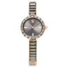 Reloj tipo brazalete Matrix, fabricado en Suiza, con pulseras de cristales, gris, acabado en tono oro rosa Reloj tipo brazalete Matrix, fabricado en Suiza, con pulseras de cristales, gris, acabado en tono oro rosa