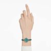 Reloj tipo brazalete Matrix, fabricado en Suiza, con pulseras de cristales, verde, acabado en tono dorado champán Reloj tipo brazalete Matrix, fabricado en Suiza, con pulseras de cristales, verde, acabado en tono dorado champán