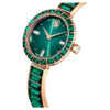 Reloj tipo brazalete Matrix, fabricado en Suiza, con pulseras de cristales, verde, acabado en tono dorado champán Reloj tipo brazalete Matrix, fabricado en Suiza, con pulseras de cristales, verde, acabado en tono dorado champán