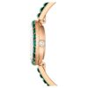 Reloj tipo brazalete Matrix, fabricado en Suiza, con pulseras de cristales, verde, acabado en tono dorado champán Reloj tipo brazalete Matrix, fabricado en Suiza, con pulseras de cristales, verde, acabado en tono dorado champán