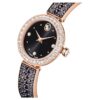 Reloj tipo brazalete Matrix Pearl, fabricado en Suiza, con pulsera de cristales, negro, acabado en tono oro rosa Reloj tipo brazalete Matrix Pearl, fabricado en Suiza, con pulsera de cristales, negro, acabado en tono oro rosa