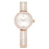 Reloj tipo brazalete Matrix Pearl, fabricado en Suiza, con pulseras de cristales, blanco, acabado en tono oro rosa Reloj tipo brazalete Matrix Pearl, fabricado en Suiza, con pulseras de cristales, blanco, acabado en tono oro rosa