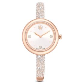Reloj tipo brazalete Sublima, fabricado en Suiza, correa metálica, tono oro rosa, acabado en tono oro rosa
