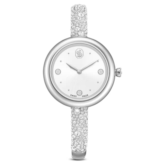 Reloj tipo brazalete Sublima, fabricado en Suiza, pulsera de metal, tono plateado, acero inoxidable Reloj tipo brazalete Sublima, fabricado en Suiza, pulsera de metal, tono plateado, acero inoxidable
