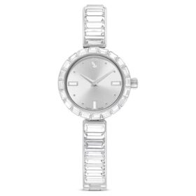 Reloj tipo pulsera Matrix de fabricación suiza, pulseras de cristales, blanco, acero inoxidable