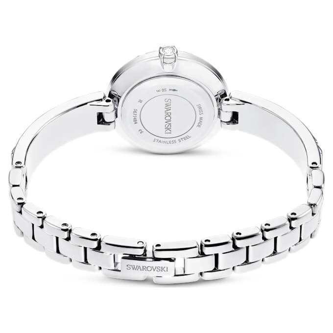 Reloj tipo pulsera Matrix de fabricación suiza, pulseras de cristales, blanco, acero inoxidable Reloj tipo pulsera Matrix de fabricación suiza, pulseras de cristales, blanco, acero inoxidable