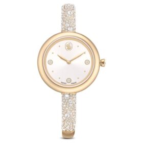 Reloj tipo pulsera Sublima, fabricado en Suiza, pulsera metálica, tono dorado, acabado en tono dorado champán