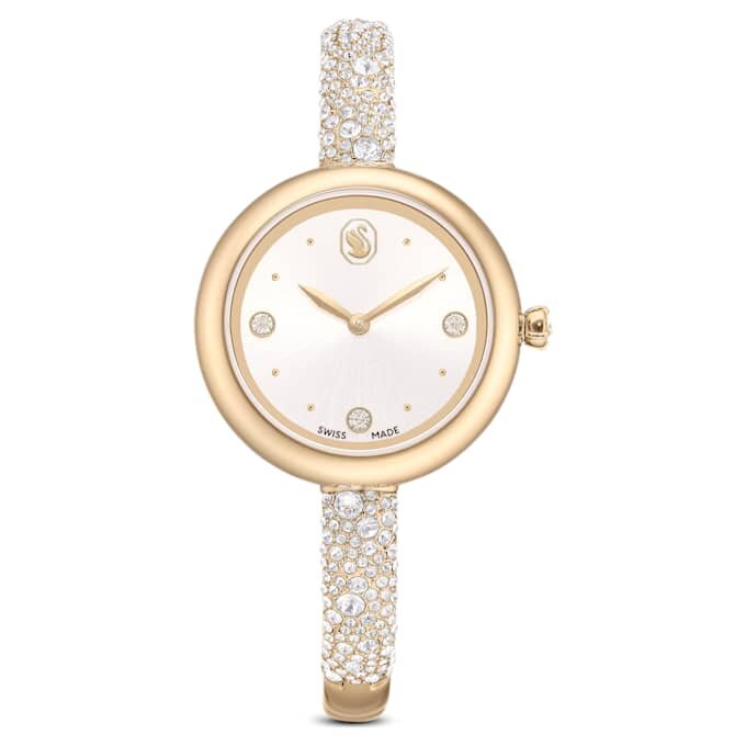 Reloj tipo pulsera Sublima, fabricado en Suiza, pulsera metálica, tono dorado, acabado en tono dorado champán Reloj tipo pulsera Sublima, fabricado en Suiza, pulsera metálica, tono dorado, acabado en tono dorado champán