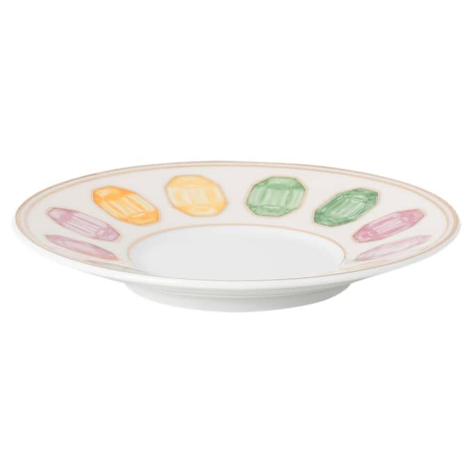 Taza de café espresso Idyllia con platillo, porcelana, motivo de cristales, color limón, multicolor Taza de café espresso Idyllia con platillo, porcelana, motivo de cristales, color limón, multicolor