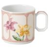 Taza de café espresso Idyllia con platillo, porcelana, motivo de cristales, color limón, multicolor Taza de café espresso Idyllia con platillo, porcelana, motivo de cristales, color limón, multicolor