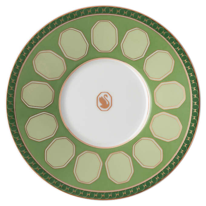 Taza de café Signum con platillo, de porcelana, verde Taza de café Signum con platillo, de porcelana, verde