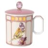 Taza de porcelana Idyllia, motivo de cristales, pinzón, rosa Taza de porcelana Idyllia, motivo de cristales, pinzón, rosa