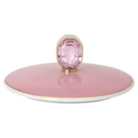 Taza de porcelana Idyllia, motivo de cristales, pinzón, rosa
