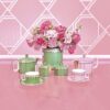 Taza de té con platillo Signum, de porcelana, verde Taza de té con platillo Signum, de porcelana, verde