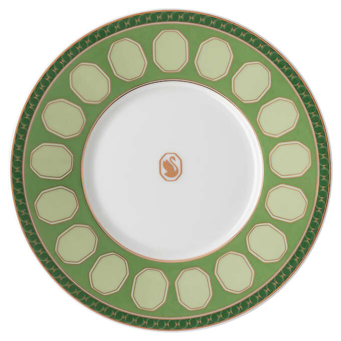 Taza de té con platillo Signum, de porcelana, verde Taza de té con platillo Signum, de porcelana, verde