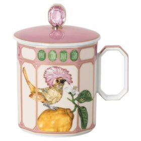 Taza Idyllia de porcelana, motivo Crystal Print, papamoscas, rosa Taza Idyllia de porcelana, motivo Crystal Print, papamoscas, rosa