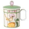 Taza Idyllia de porcelana, motivo de cristal, papamoscas, verde Taza Idyllia de porcelana, motivo de cristal, papamoscas, verde