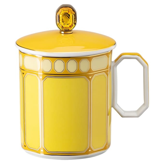 Taza Signum con tapa, de porcelana, amarilla Taza Signum con tapa, de porcelana, amarilla