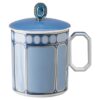 Taza Signum con tapa, de porcelana, azul Taza Signum con tapa, de porcelana, azul