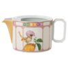 Tetera Idyllia de porcelana, motivo de cristal, pájaro, multicolor Tetera Idyllia de porcelana, motivo de cristal, pájaro, multicolor