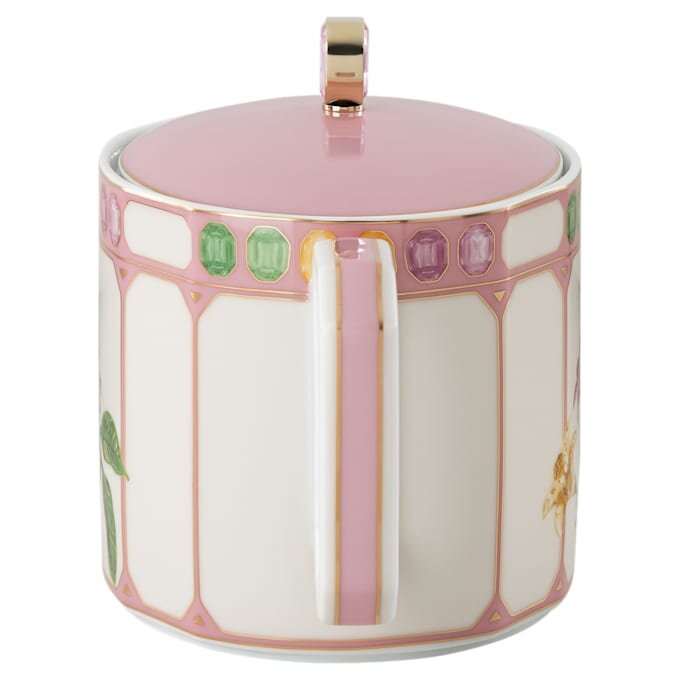 Tetera Idyllia de porcelana, motivo de cristal, pájaro, multicolor Tetera Idyllia de porcelana, motivo de cristal, pájaro, multicolor
