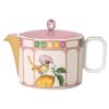 Tetera Idyllia de porcelana, motivo de cristales, papamoscas, pequeña, multicolor Tetera Idyllia de porcelana, motivo de cristales, papamoscas, pequeña, multicolor
