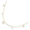 Una Angelic Strandage Crystal Pearl, talla redonda, blanco, chapado en tono dorado Una Angelic Strandage Crystal Pearl, talla redonda, blanco, chapado en tono dorado