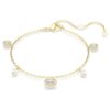 Una Angelic Strandage Crystal Pearl, talla redonda, blanco, chapado en tono dorado Una Angelic Strandage Crystal Pearl, talla redonda, blanco, chapado en tono dorado
