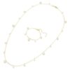Una Angelic Strandage Crystal Pearl, talla redonda, blanco, chapado en tono dorado Una Angelic Strandage Crystal Pearl, talla redonda, blanco, chapado en tono dorado