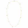 Una Angelic Strandage Crystal Pearl, talla redonda, blanco, chapado en tono dorado Una Angelic Strandage Crystal Pearl, talla redonda, blanco, chapado en tono dorado
